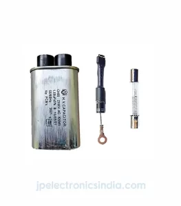Capacitor + Diode + Fuse Tube | Combo Pack of High Voltage Aluminium Microwave Oven Capacitor 1MFD and Diode