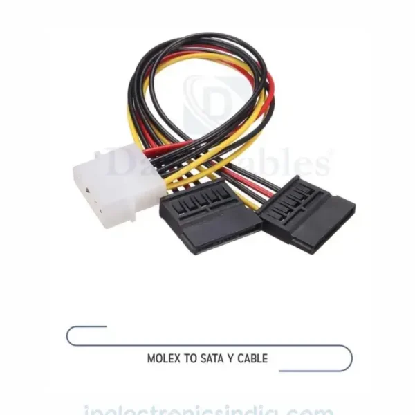 Molex To Sata Power Y Cable (4 Pin To 15 Pin)