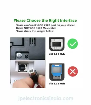 USB 2.0 High Speed Printer Scanner Cable A Male to B Male Compatible with HP, Canon, Brother,Lexmark, Samsung,Epson